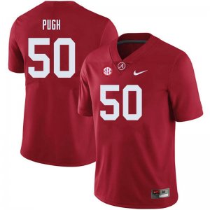 NCAA Men's Alabama Crimson Tide #50 Gabe Pugh Stitched College 2019 Nike Authentic Crimson Football Jersey DX17B62BN